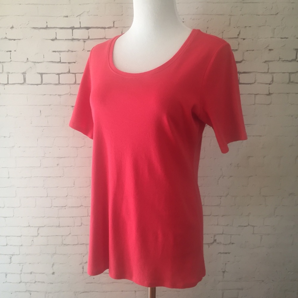 Eileen Fisher Organic Cotton Scoop Neck Top Sz PM